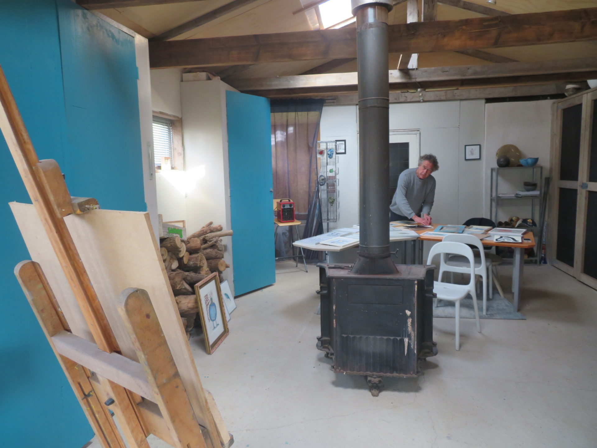 Bernhard in zijn atelier